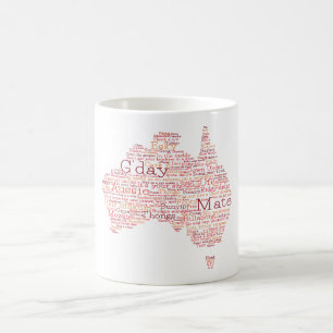 Bushfire Special Edition Aussie Slang Karte Kaffeetasse