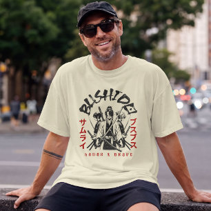 Bushido Ehre & Tapfer – Samurai Krieger T-Shirt