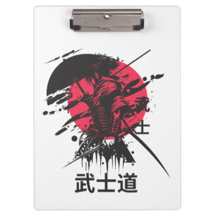 Bushido-Geist: Samurai-Krieger-Ästhetik Klemmbrett