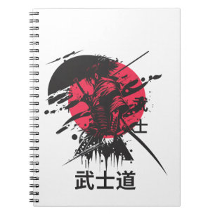 Bushido-Geist: Samurai-Krieger-Ästhetik-Notizbuch Notizblock