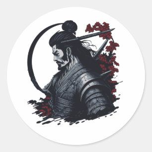 Bushido Samurai Runder Aufkleber