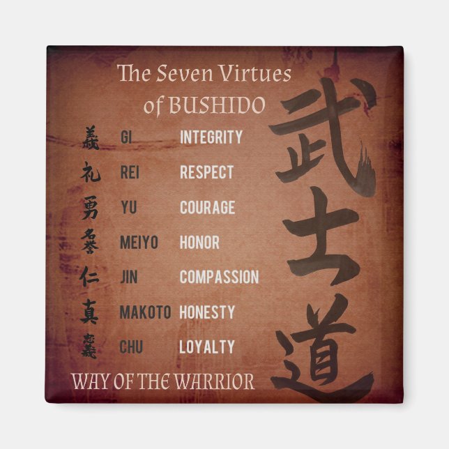 BUSHIDO VIRTUES MAGNET (Vorne)