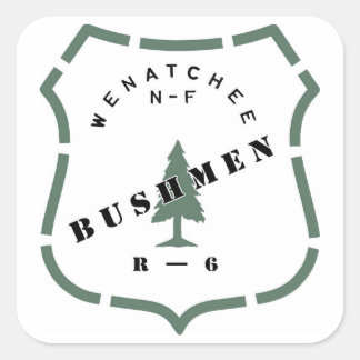Bushmen-Aufkleber 1 Quadratischer Aufkleber