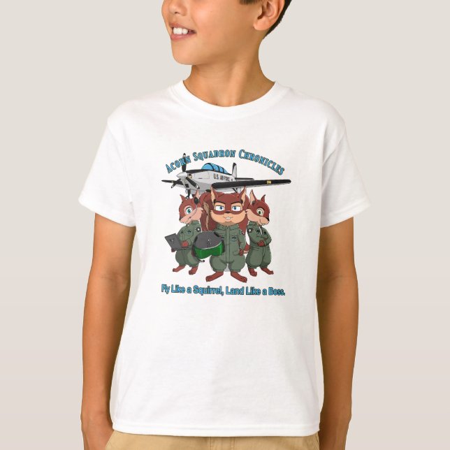 Bushtails Flight Gear - Land wie ein Boss T-Shirt (Vorderseite)