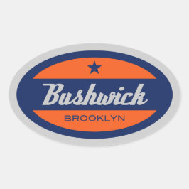 Bushwick Ovaler Aufkleber