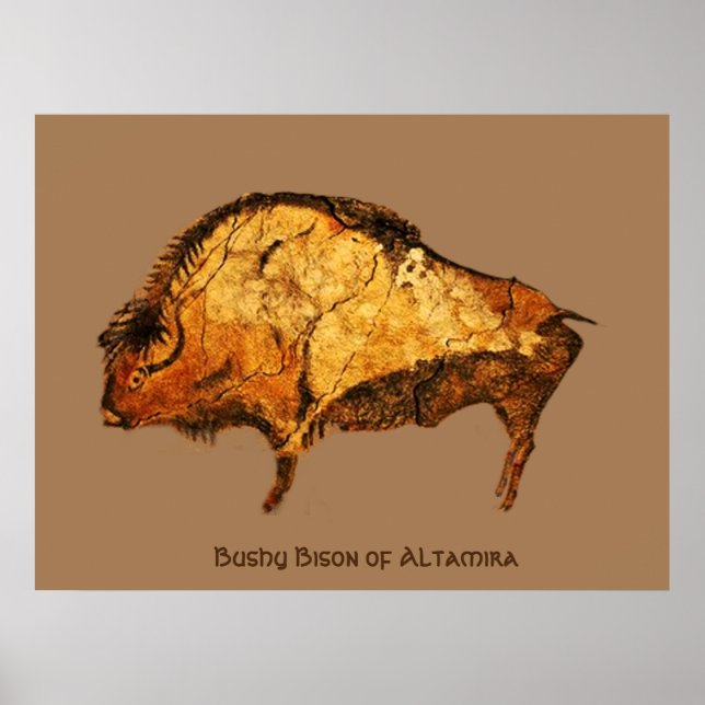 Bushy Bison von Altamira Poster (Vorne)
