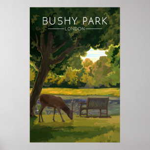 Bushy Park London Reiseplakat Poster