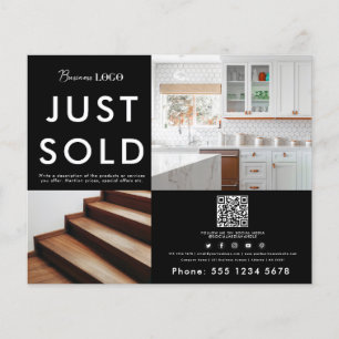 Business 2 Werbeplakette für Foto QR-Code Business Flyer