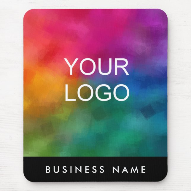 Business Add Your Company Logo Image Text Vertical Mousepad (Vorne)