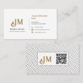 Business Art Gallery | Modernes Minimalistisches G Visitenkarte