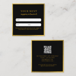 Business Beauty Termin Karte Schwarzes Gold