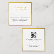 Business Beauty Termin Karte White Gold