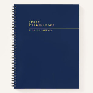 Business Beruflich moderne Navy Blue und Gold Notizbuch