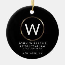Business Berufliche Minimalistische Monogramm-Orna