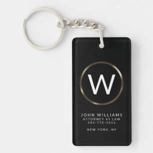 Business Beruflicher Minimalistischer Monogramm-Sc Schlüsselanhänger