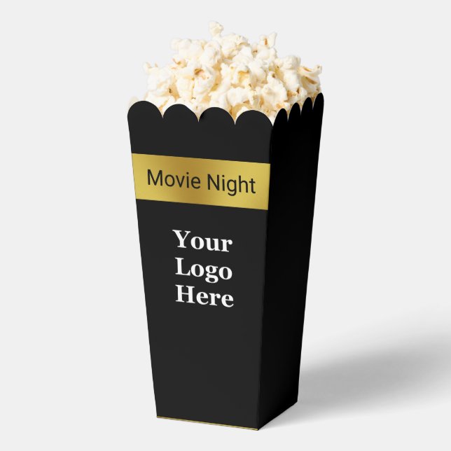 Business Black and Gold Ihr Logo Hier Kinoabend Geschenkschachtel (Geplatzt)