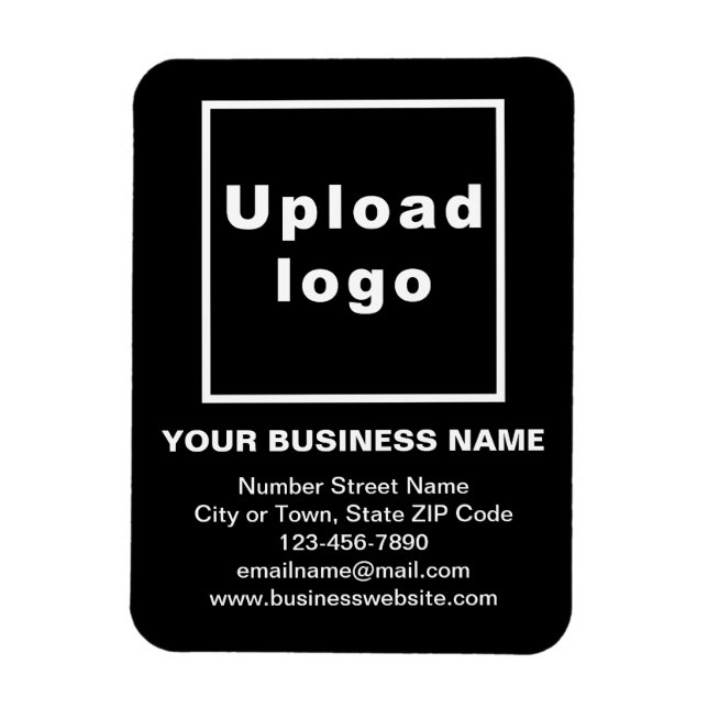 Business Black Flexible Foto Magnet (Vertikal)