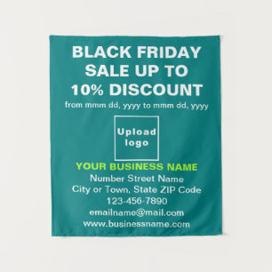 Business Black Friday Sale auf Aquamarinem Green T Wandteppich