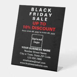 Business Black Friday Sale auf Black Pedestal Sign Sockelschild