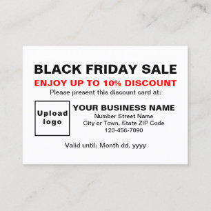 Business Black Friday Sale auf der White Discount  Rabattkarte