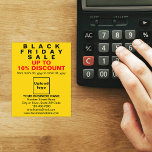 Business Black Friday Sale auf gelbem Flyer<br><div class="desc">Anpassbarer Flyer mit Black Friday Sale, Ihr Firmenname und andere Informationen über Ihr Unternehmen, ein Marketing-Material, das Sie verwenden können, um mehr Kunden anzuziehen. Passen Sie es an und vertreiben Sie es, um mehr Kunden zu gewinnen, Ihre Produkte oder Kunden zu kaufen, um Ihre Dienste zu mögen. Designfarben sind schwarze...</div>