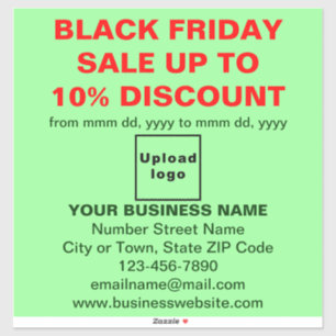 Business Black Friday Sale auf hellgrün Aufkleber