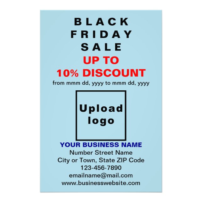 Business Black Friday Sale in Light Blue Fotodruck (Vorne)