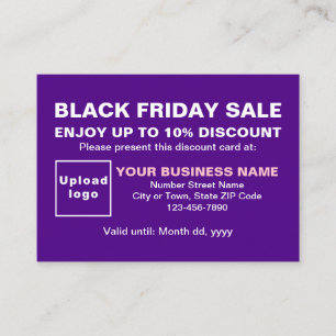 Business Black Friday Sale mit Lila Rabattkarte