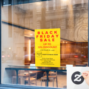Business Black Friday Sale Yellow Window Klammer Fensteraufkleber