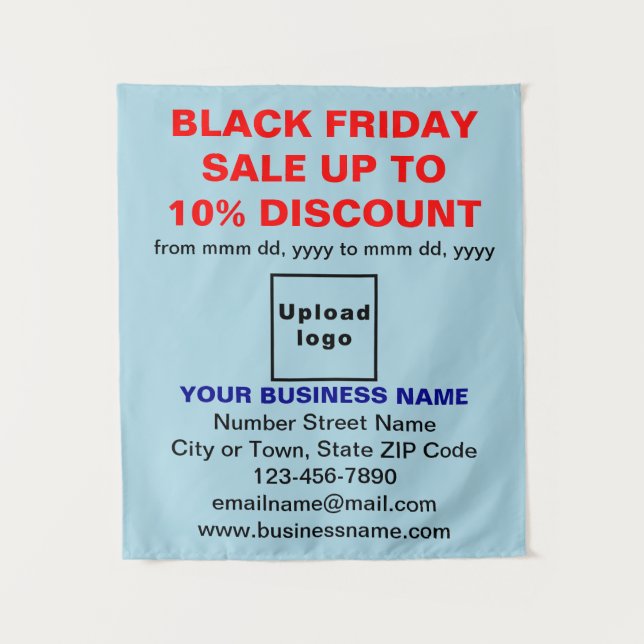 Business Black Vendredi Vente sur Tapisserie bleu  (Devant)