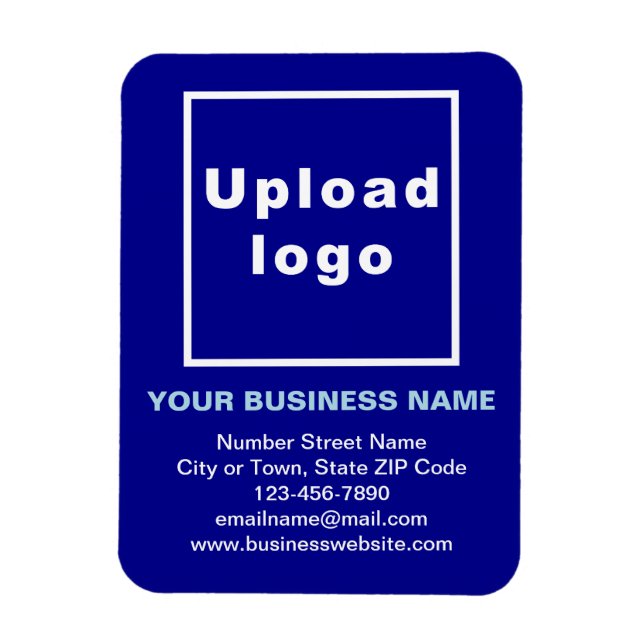 Business Blue Flexible Foto Magnet (Vertikal)