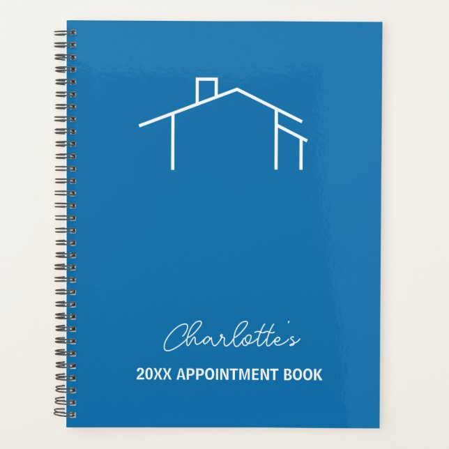 Business Blue House Logo Planificateur du carnet d (Devant)
