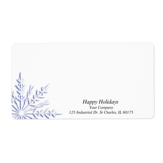 Business Blue Snowflake in White (Vorne)