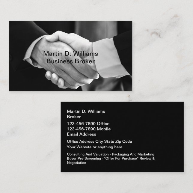 Business Broker und Network Marketing Visitenkarte (Vorne/Hinten)