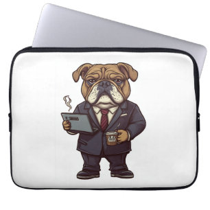 Business Bulldogge � Lustiger Bürohund Laptopschutzhülle