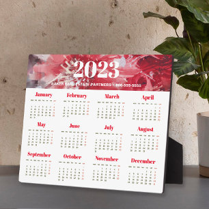 Business Calendar Easel Fotoplatte