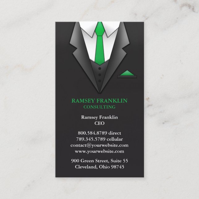 Business Card Anzug Visitenkarte (Vorderseite)