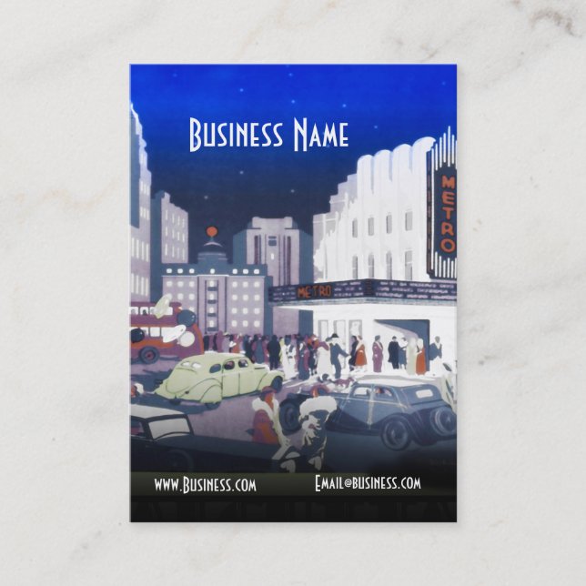 Business Card Art Deco Visitenkarte (Vorderseite)