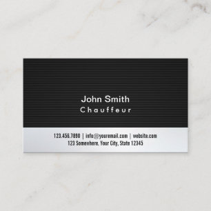 Business Card beruflich Grauer Chauffeur Visitenkarte