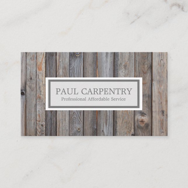 Business Card beruflichen Holzschnitzel Visitenkarte (Vorderseite)
