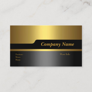 Business Card Company Elegantes Schwarzes Gold Visitenkarte