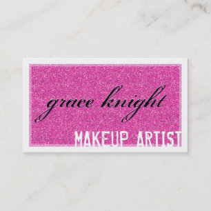 BUSINESS CARD cooler Grunge Glitzer heiß rosa Visitenkarte
