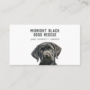 Business Card der Black Dog Rescue Organisation Visitenkarte
