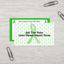 Business Card der Gruppe zur Unterstützung von Lym