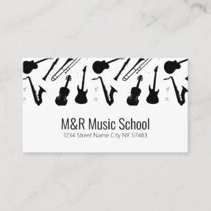 Business Card der Musikschule Visitenkarte