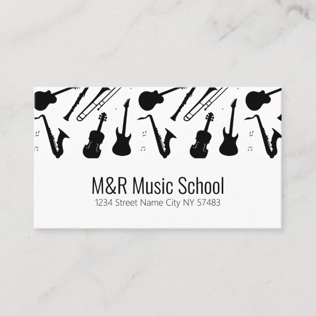 Business Card der Musikschule Visitenkarte (Vorderseite)