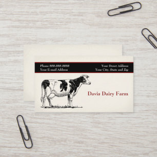 Business Card der Rindermilchfarm Visitenkarte
