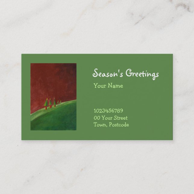 Business Card der Saison für Grüße Visitenkarte (Vorderseite)