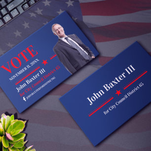 Business Card des amerikanischen Politischen Büros Visitenkarte