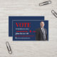 Business Card des amerikanischen Politischen Büros Visitenkarte (Vorderseite/Rückseite Beispiel)